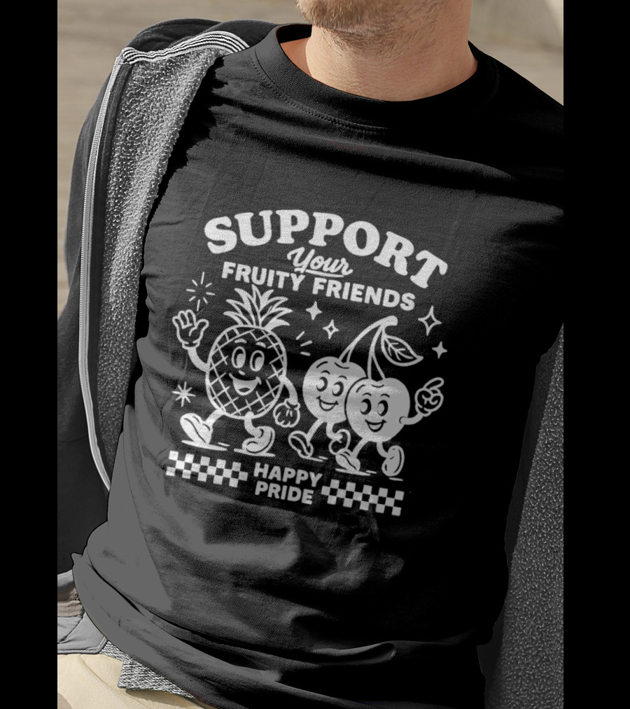Support Your Fruity Friends Happy Pride Celebration T-Shirt