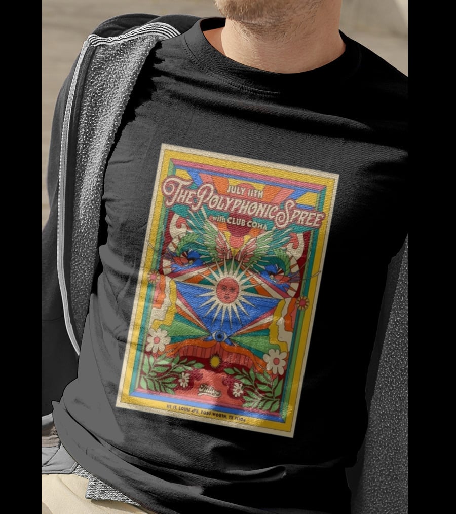 July 11 The Polyphonic Spree With Club Coma Fort Worth TX Tulips T-Shirt