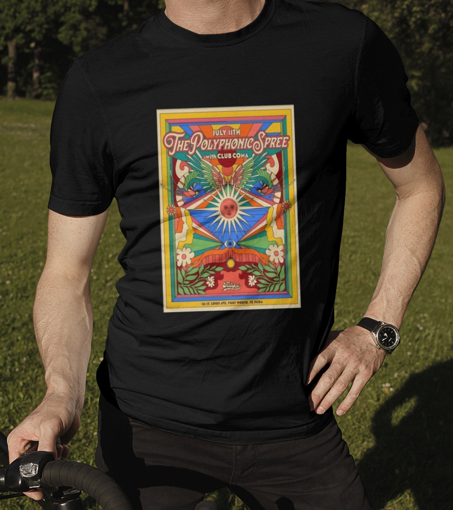 July 11 The Polyphonic Spree With Club Coma Fort Worth TX Tulips T-Shirt