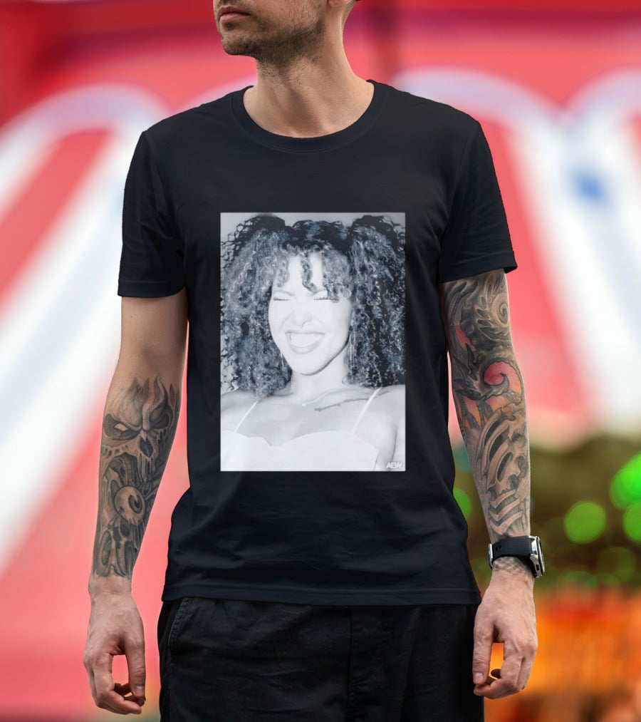 AEW Willow Nightingale Smile Black And White T-Shirt