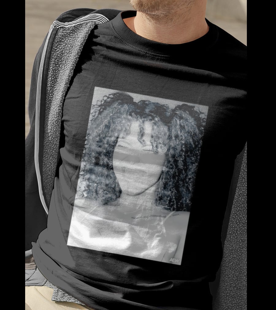 AEW Willow Nightingale Smile Black And White T-Shirt