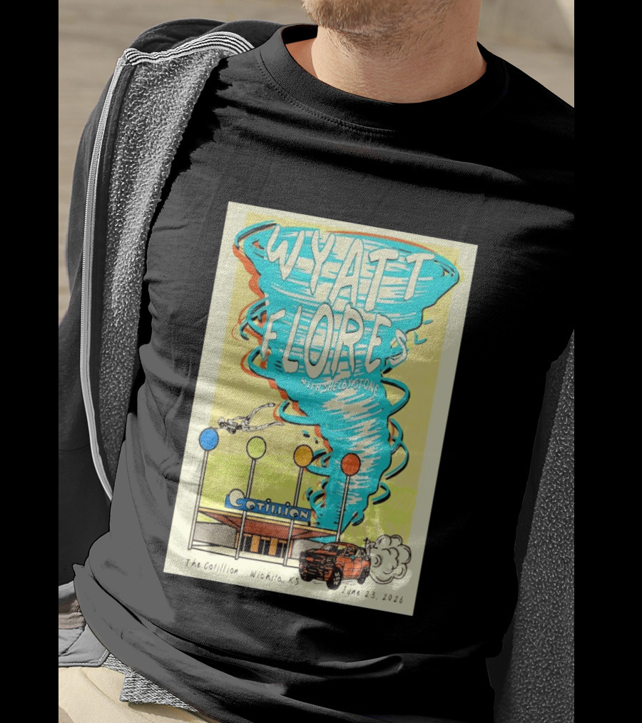 Wyatt Flores With Shelby Stone Tornado Concert June 23 2026 The Cotillion Wichita KS T-Shirt