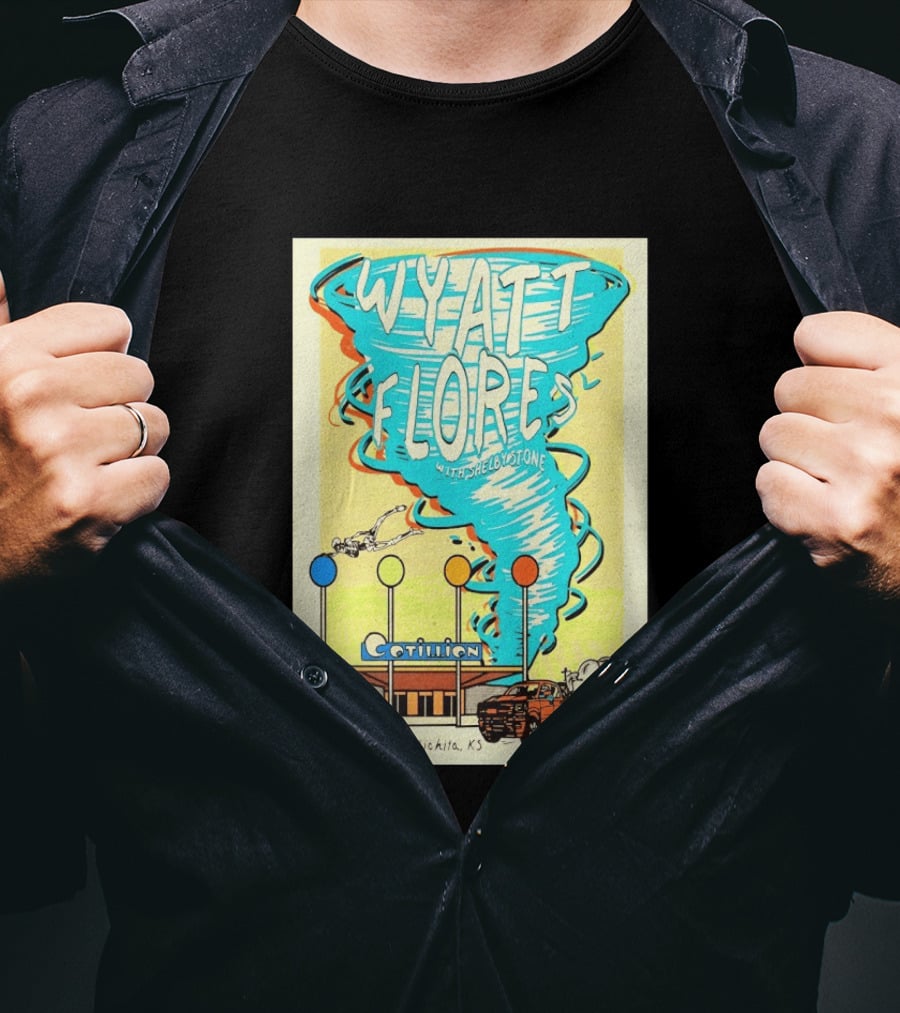 Wyatt Flores With Shelby Stone Tornado Concert June 23 2026 The Cotillion Wichita KS T-Shirt