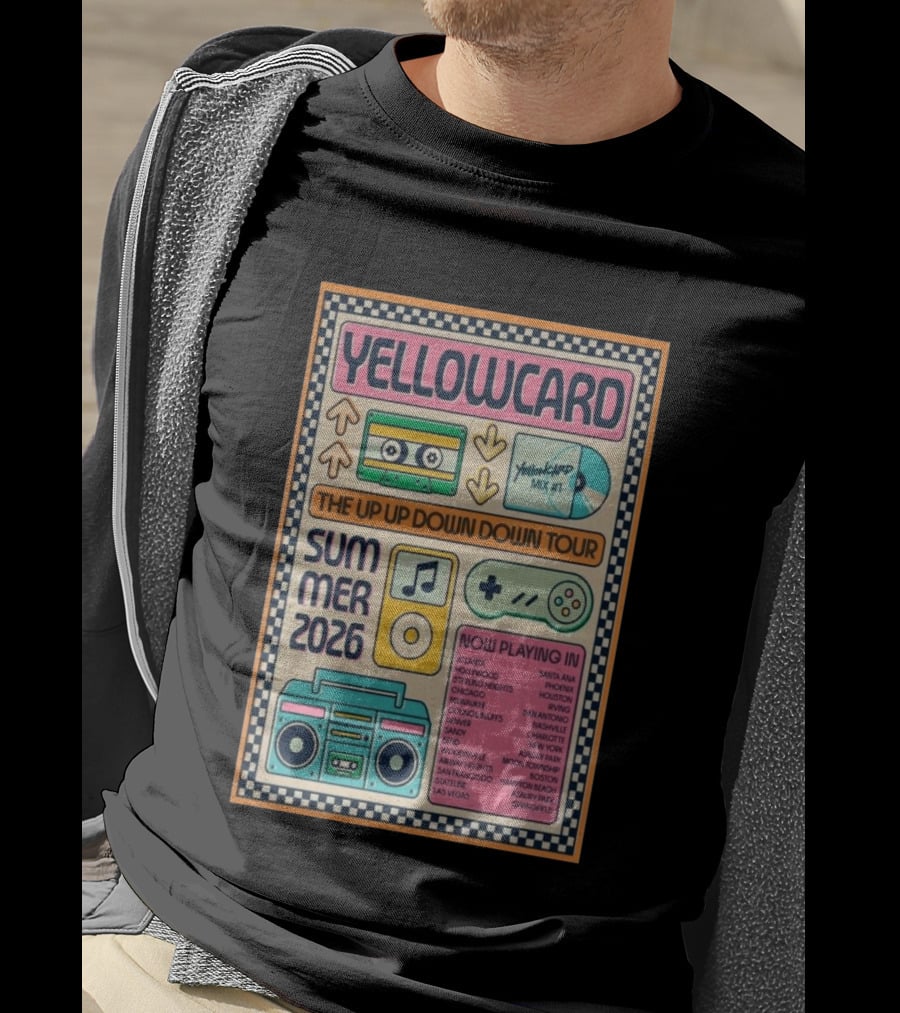 Yellowcard The Up Up Down Down Tour Summer 2026 New York June 11 Event T-Shirt