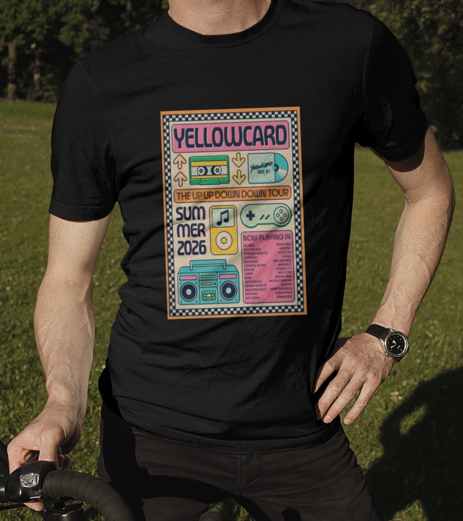Yellowcard The Up Up Down Down Tour Summer 2026 New York June 11 Event T-Shirt