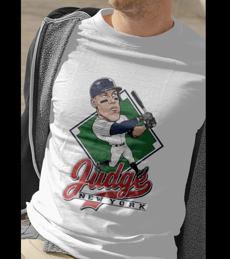 Judge New York Yankees Slugger Caricature Swing T-Shirt