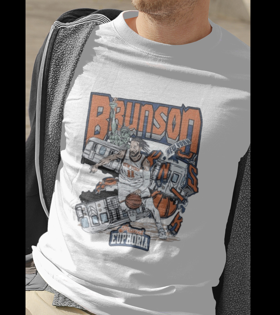 Brunson New York Knicks Planet Euphoria Comic Style NBA T-Shirt