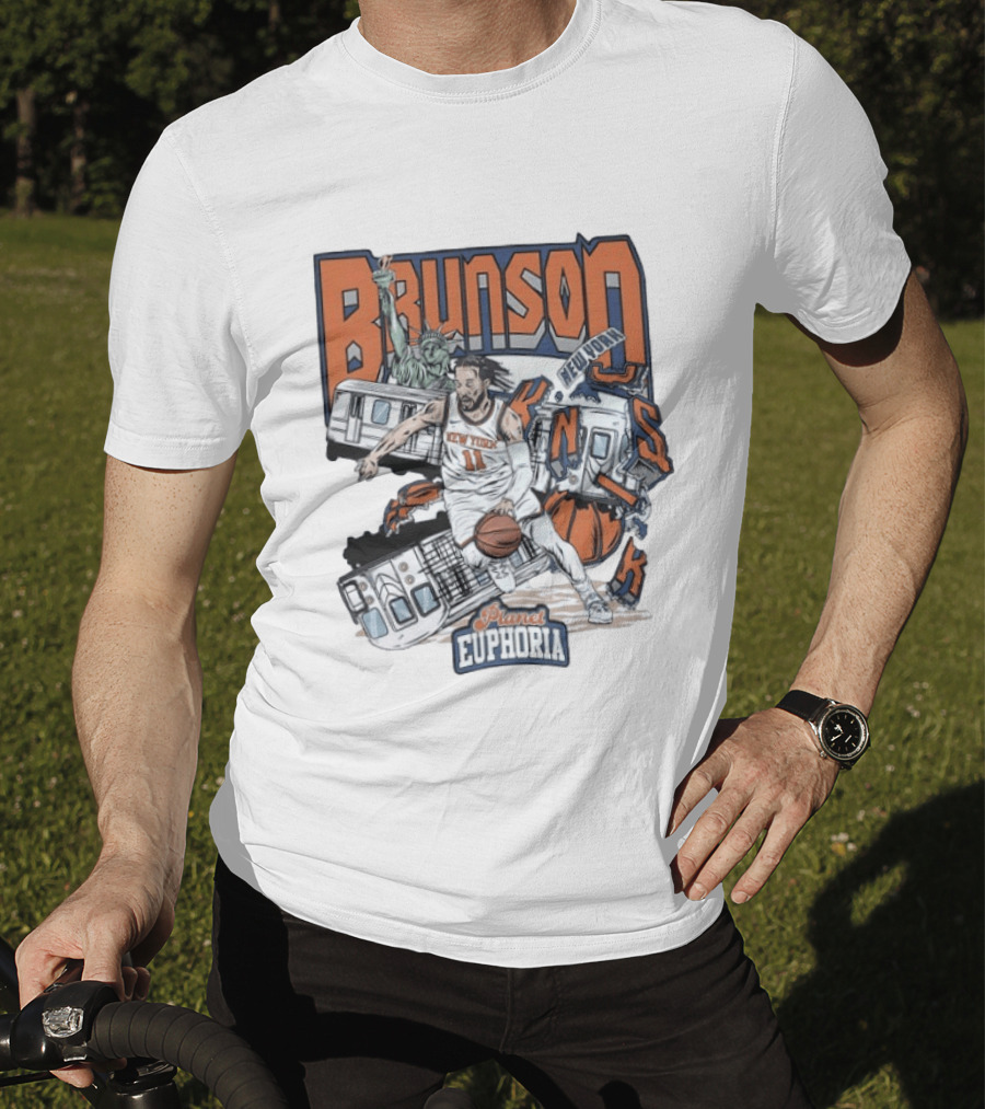 Brunson New York Knicks Planet Euphoria Comic Style NBA T-Shirt