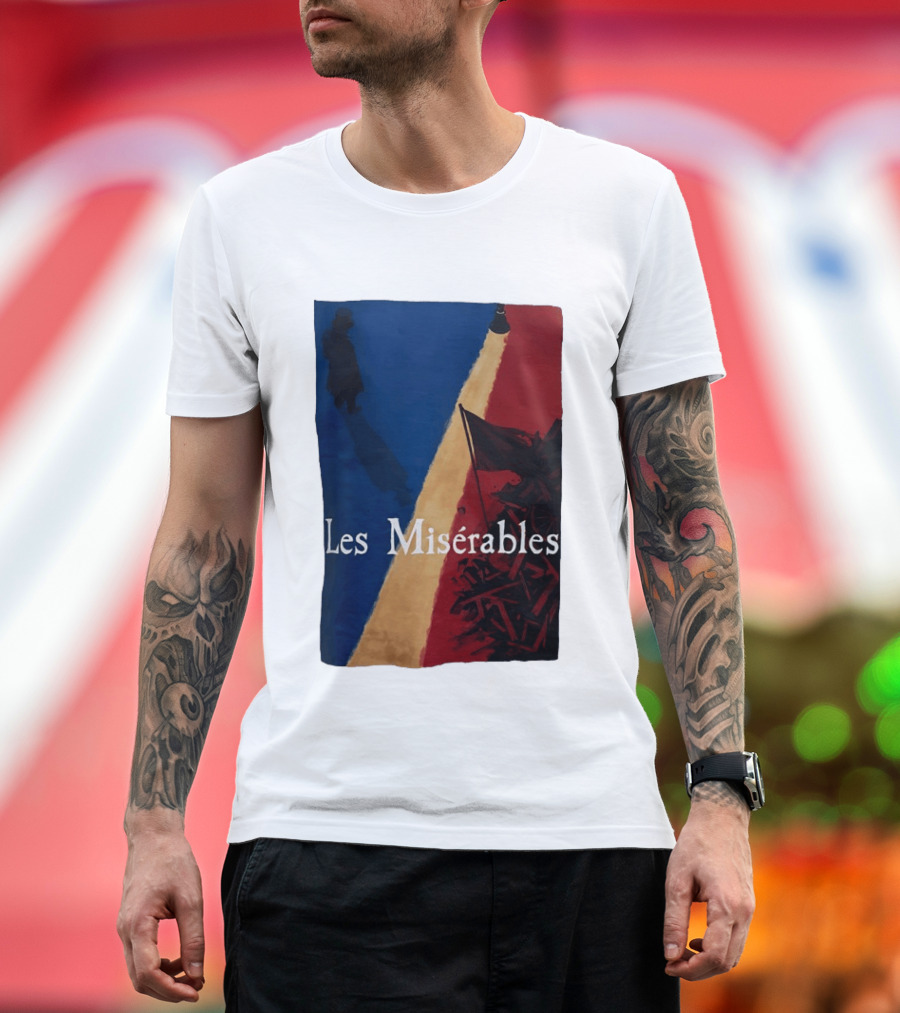 Les Misérables Barricade Tricolor Shadow And Flag Scenery T-Shirt
