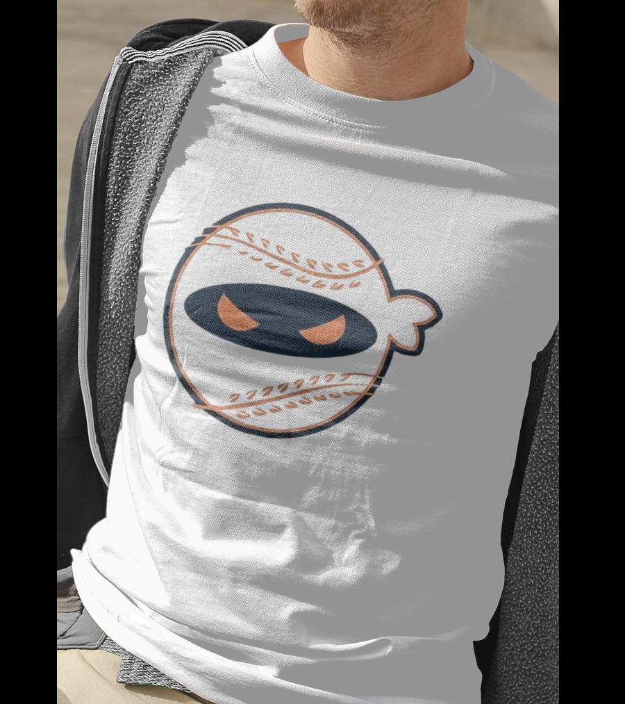 Pitching Ninja Baseball Icon Wisco T-Shirt