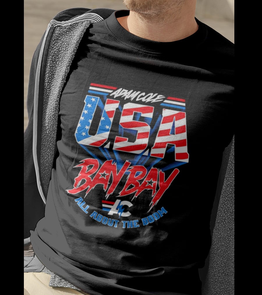 Advance USA Bay Bay All About The Boom Red White Blue Star T-Shirt