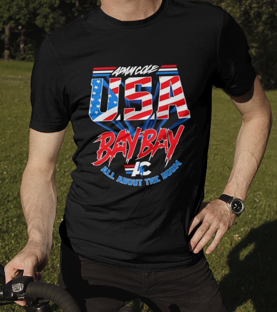 Advance USA Bay Bay All About The Boom Red White Blue Star T-Shirt
