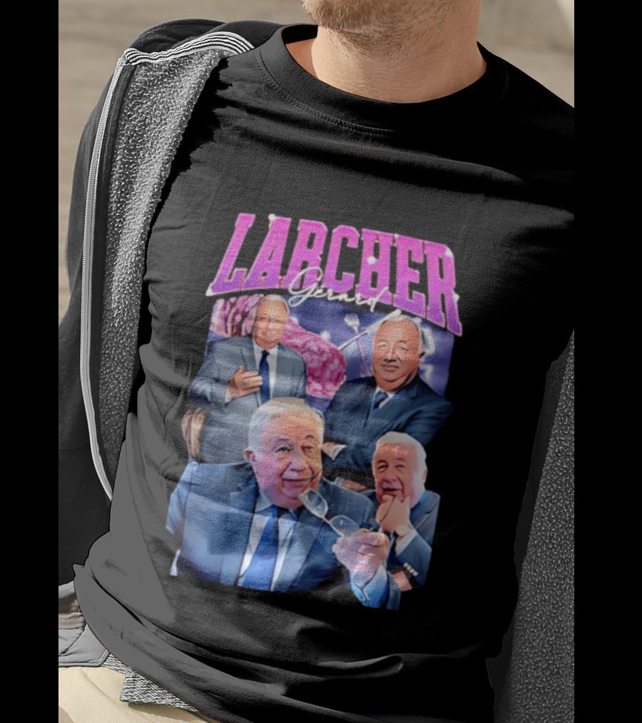 Larcher Gérard 90s Bootleg Style Retro Collage T-Shirt