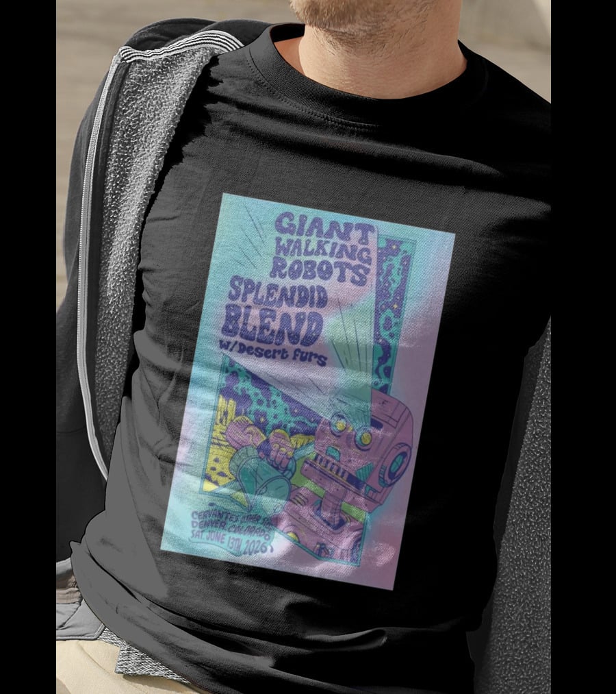 Giant Walking Robots Splendid Blend Desert Furs Cervantes Other Side Denver June 13 2026 T-Shirt