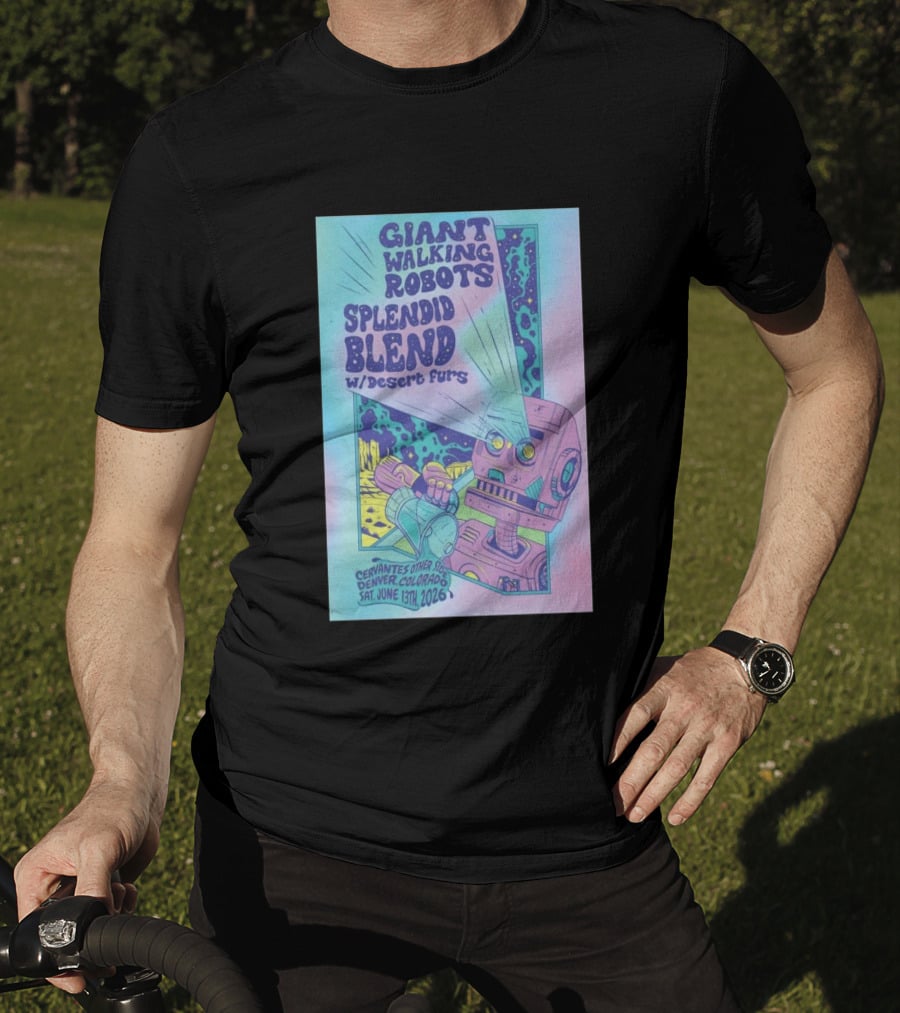 Giant Walking Robots Splendid Blend Desert Furs Cervantes Other Side Denver June 13 2026 T-Shirt