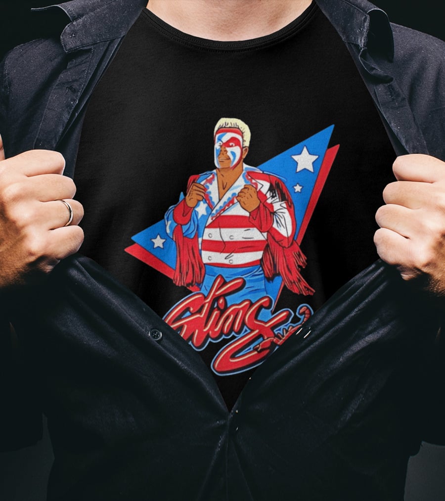 Sting USA Patriotic Jacket Red White Blue Stars Scorpion T-Shirt