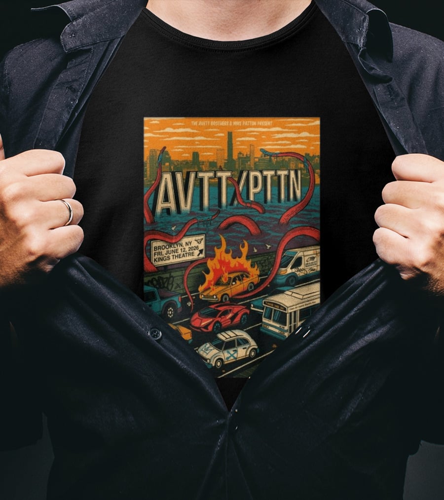 The Avett Brothers Mike Patton Brooklyn NY June 12 2026 Kings Theatre T-Shirt