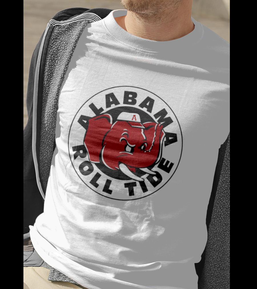 Alabama Crimson Tide Roll Tide Baseball Elephant T-Shirt