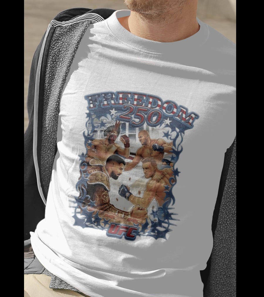 Freedom 250 UFC White House Showdown Ilia Topuria Vs Justin Gaethje Alex Pereira Vs Ciryl Gane T-Shirt