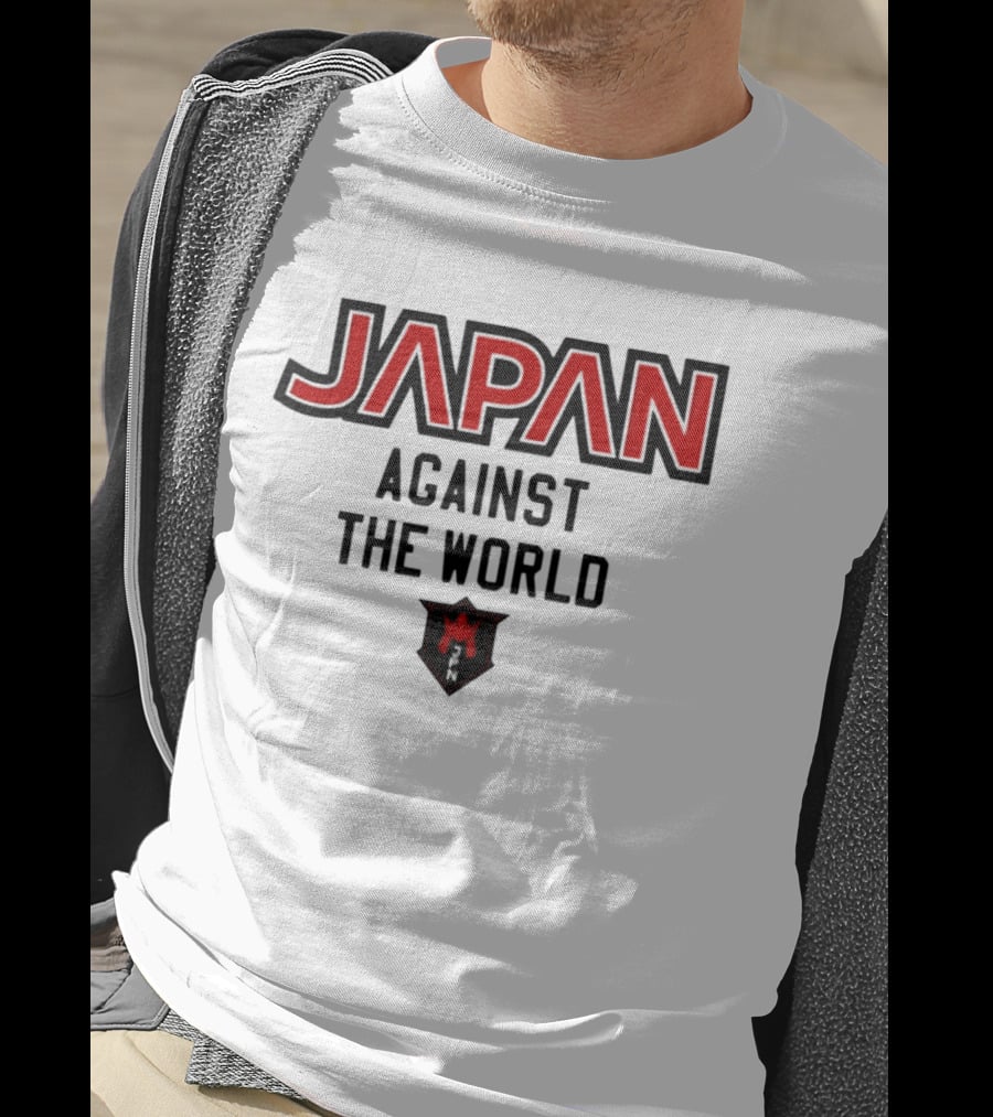 Japan Against The World Emblem With Red Crown Shield T-Shirt