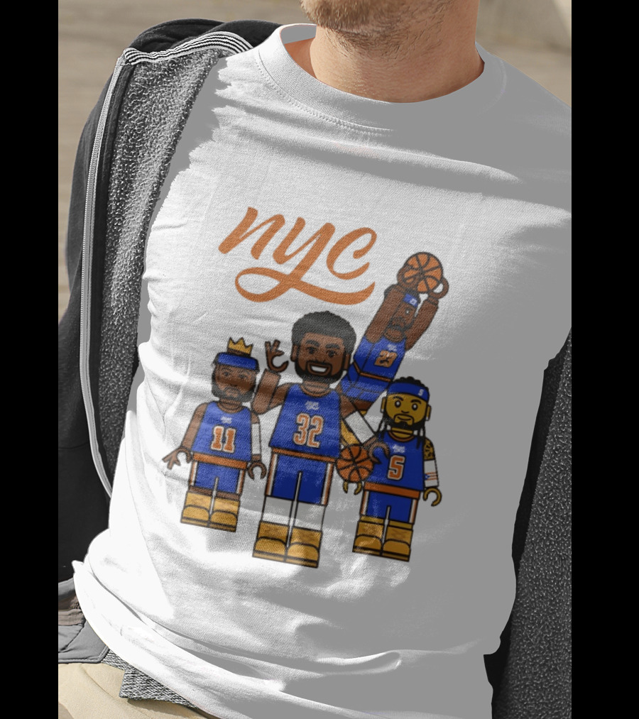 LEGO NYC Basketball Karl Anthony Towns Jalen Brunson Mitchell Robinson New York Knicks NBA 2026 T-Shirt