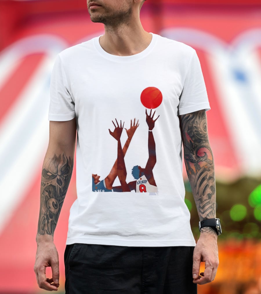 OG Anunoby Basketball Reaching Action Harper White T-Shirt