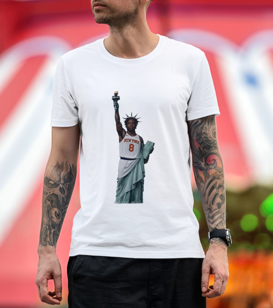 OG Anunoby Statue Of Liberty New York Knicks Basketball 2026 T-Shirt