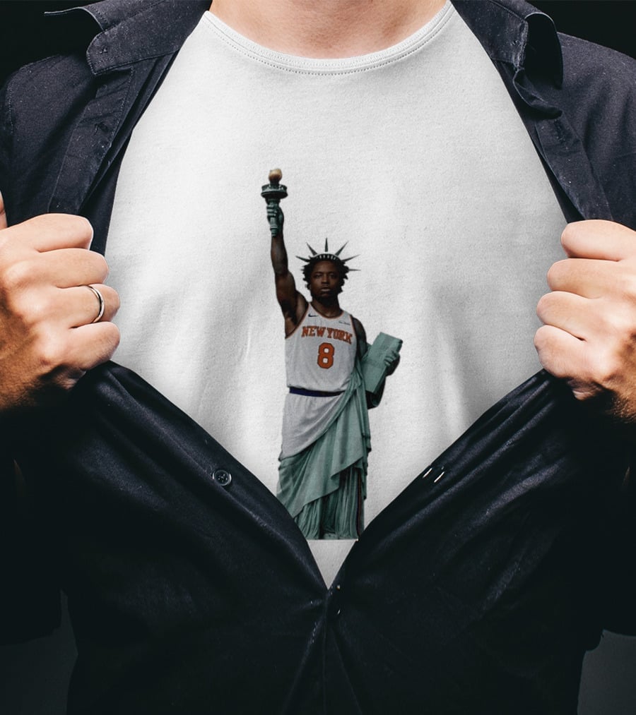 OG Anunoby Statue Of Liberty New York Knicks Basketball 2026 T-Shirt
