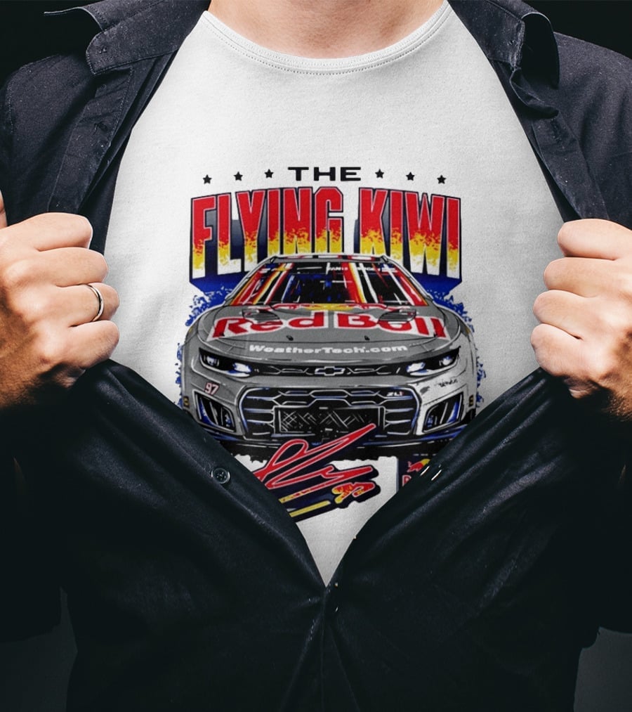 The Flying Kiwi Red Bull WeatherTech No 97 Trackhouse Racing T-Shirt