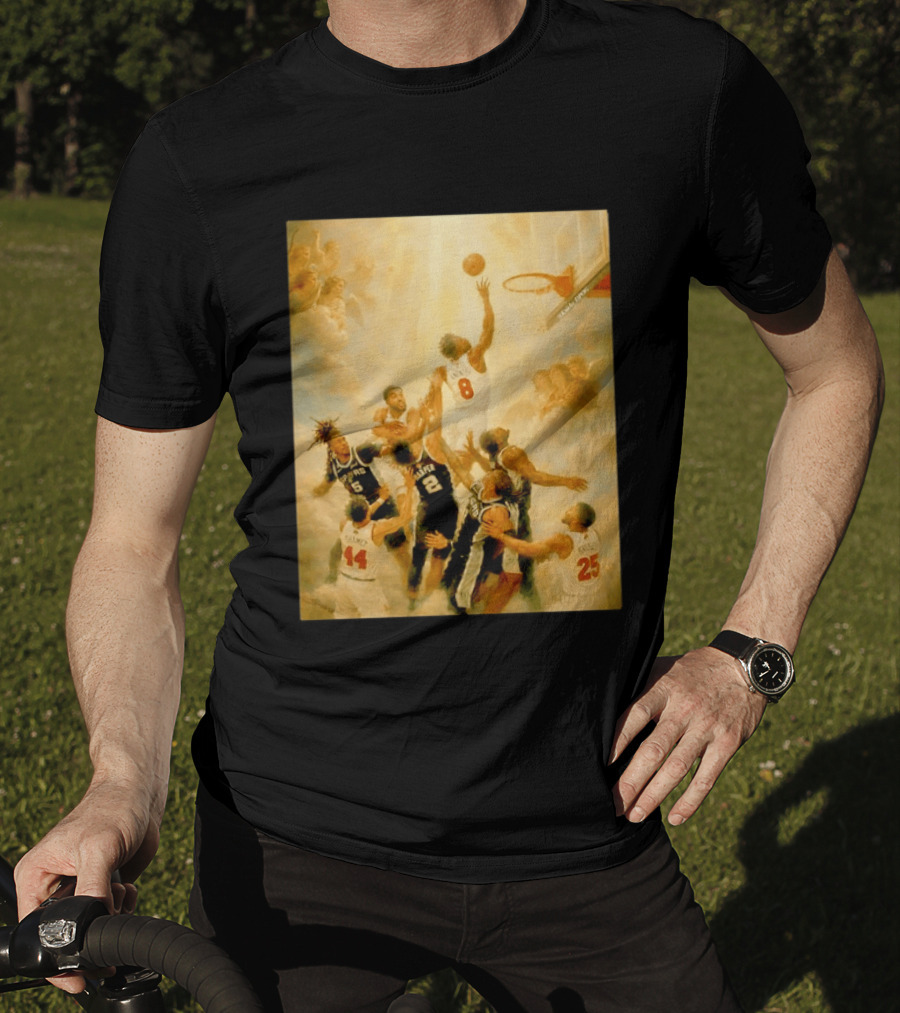 OG Anunoby Dunking New York Knicks Vs San Antonio Spurs High Renaissance Basketball Duel T-Shirt