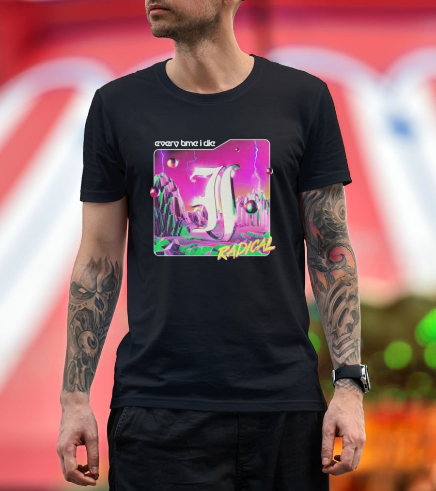 Epitaph Records Every Time I Die Radical Neon 3D Mountains T-Shirt