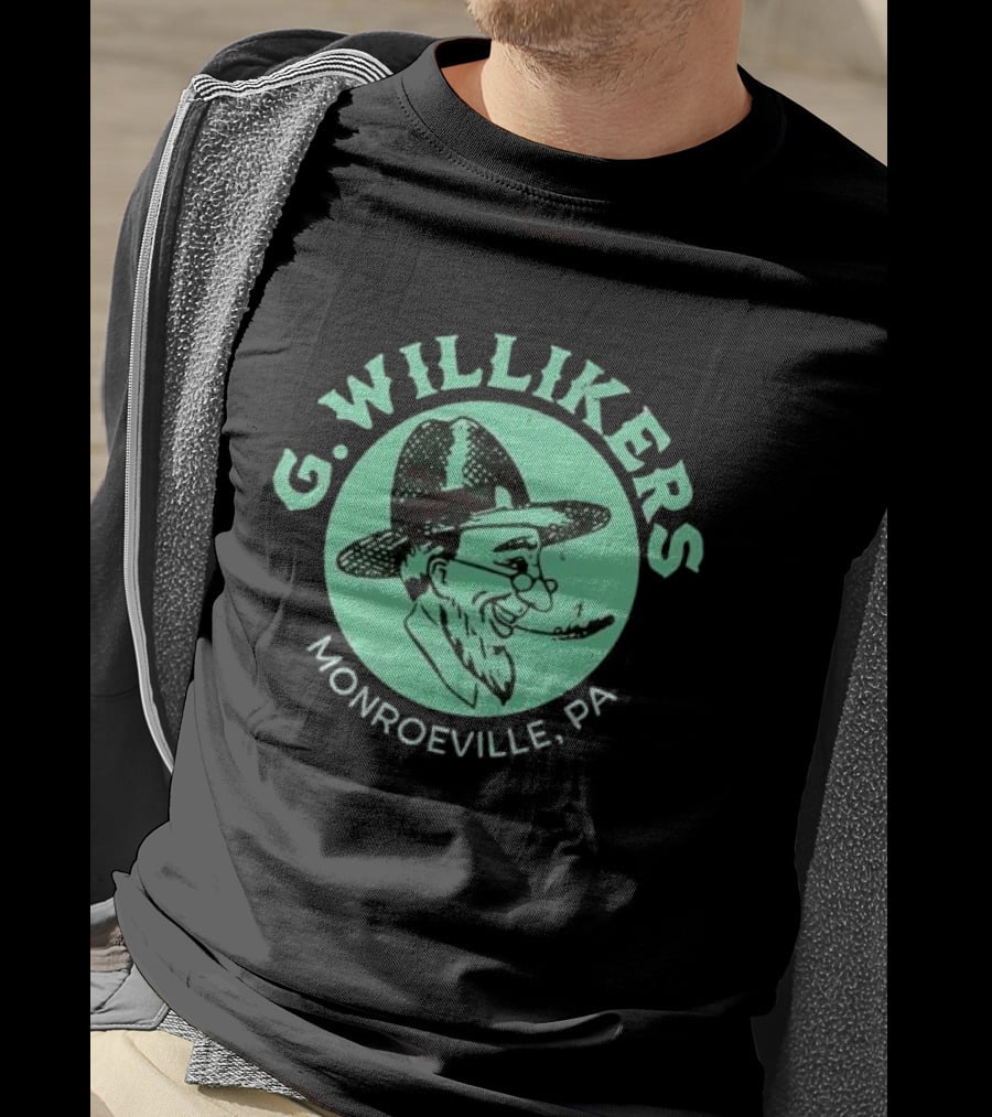 G. Willikers Monroeville PA Vintage Character Pipe Hat T-Shirt