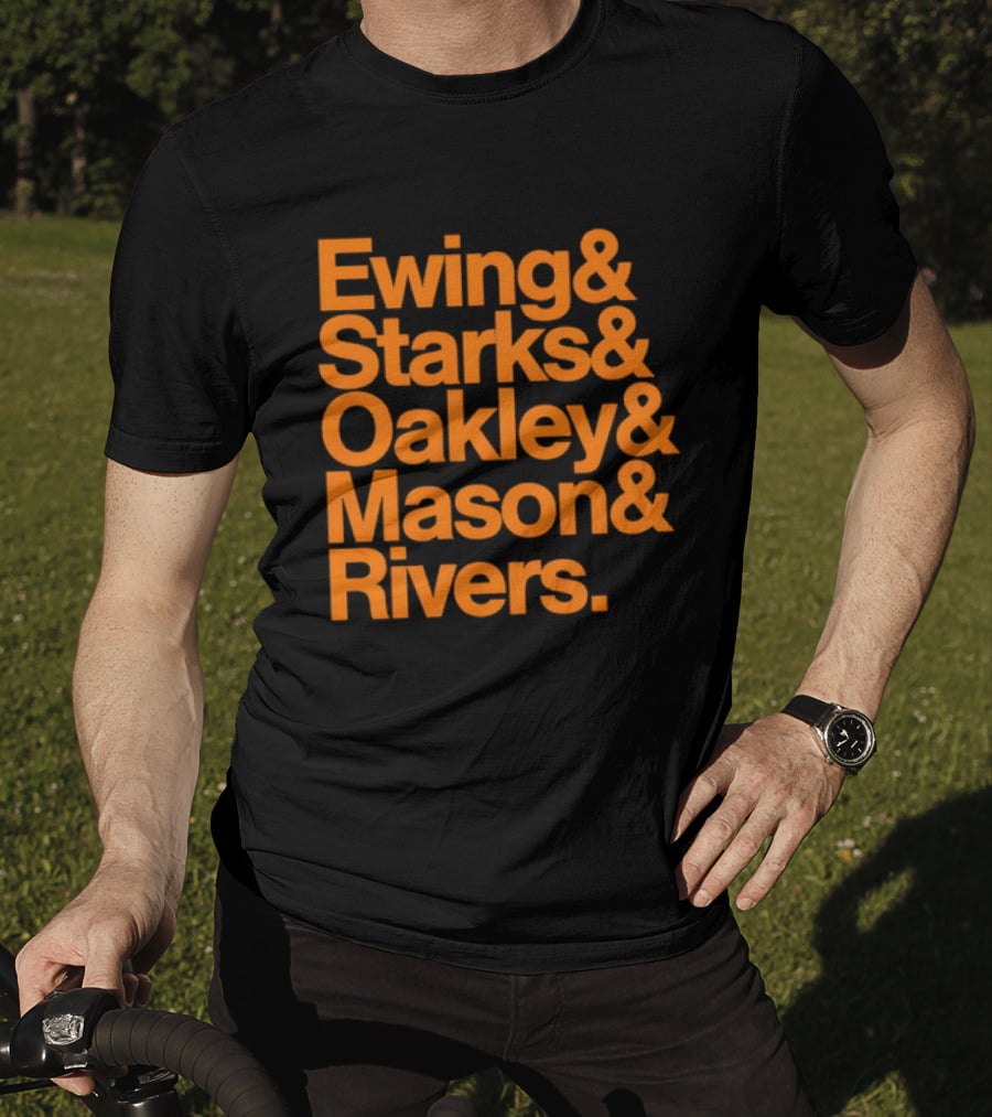 Ewing Starks Oakley Mason Rivers New York Knicks 1993 T-Shirt