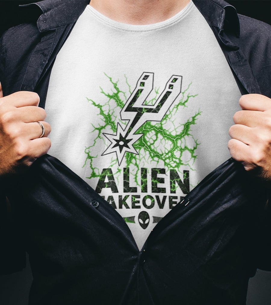 Alien Takeover San Antonio Spurs Basketball 2026 T-Shirt