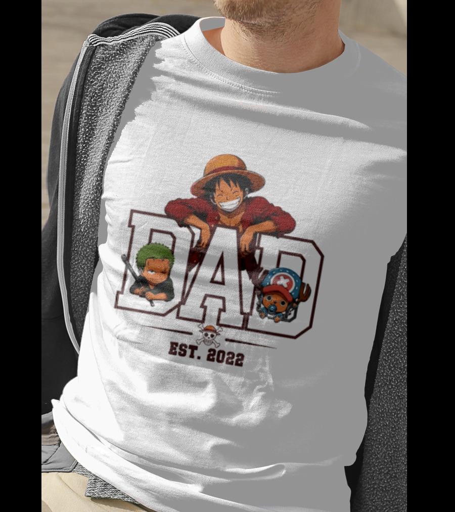 One Piece Luffy Dad Personalized Gift Father's Day 2023 T-Shirt