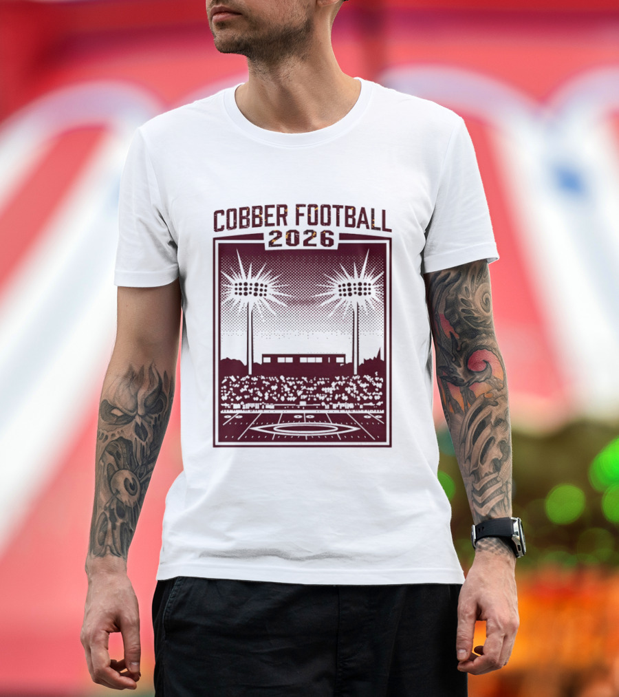 Cobber Football 2026 Stadium Lights Game Day Crowd Night Event T-Shirt