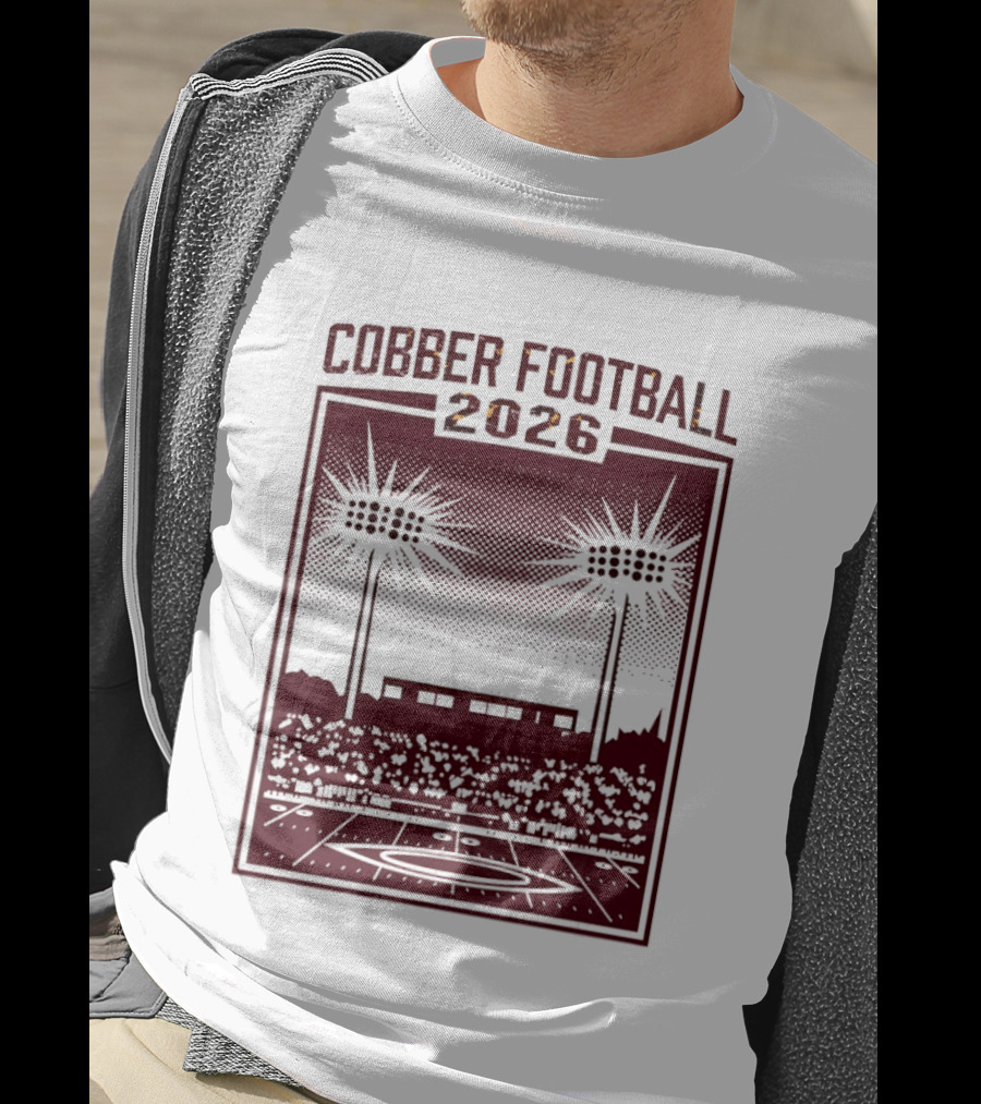 Cobber Football 2026 Stadium Lights Game Day Crowd Night Event T-Shirt