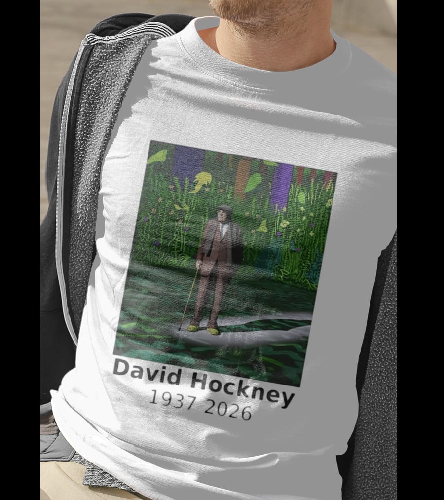 David Hockney 1937 2026 Colorful Garden Painting Memorial T-Shirt