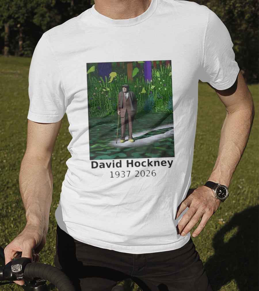 David Hockney 1937 2026 Colorful Garden Painting Memorial T-Shirt