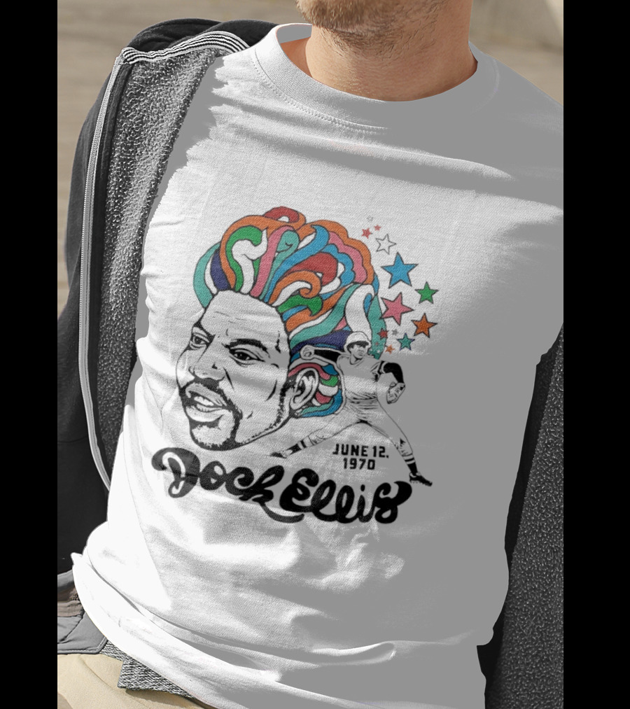 Dock Ellis Psychedelic Pitcher June 12 1970 Baseball T-Shirt