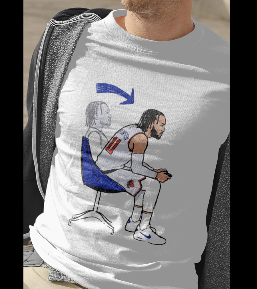 Jalen Brunson 11 Relaxed New York Knicks Cartoon T-Shirt