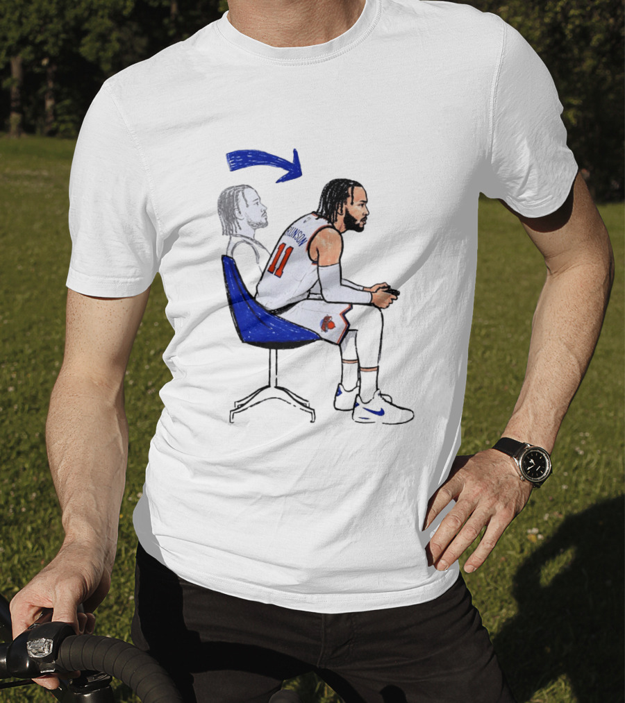 Jalen Brunson 11 Relaxed New York Knicks Cartoon T-Shirt