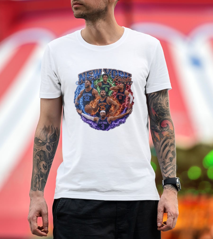 New York Knicks Karl Anthony Towns OG Anunoby Mikal Bridges Jalen Brunson Josh Hart T-Shirt