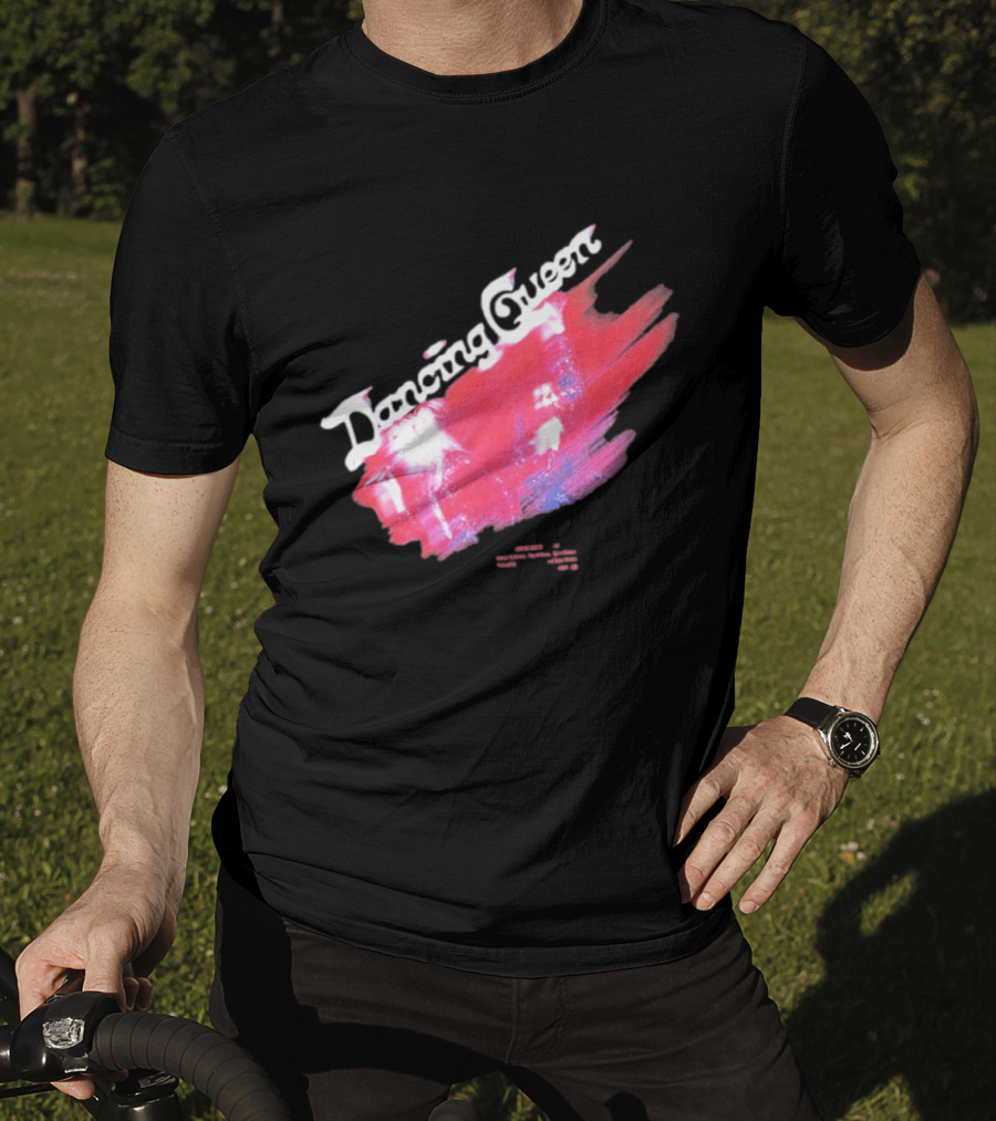 ABBA Dancing Queen Retro Red Brushstroke Photo T-Shirt
