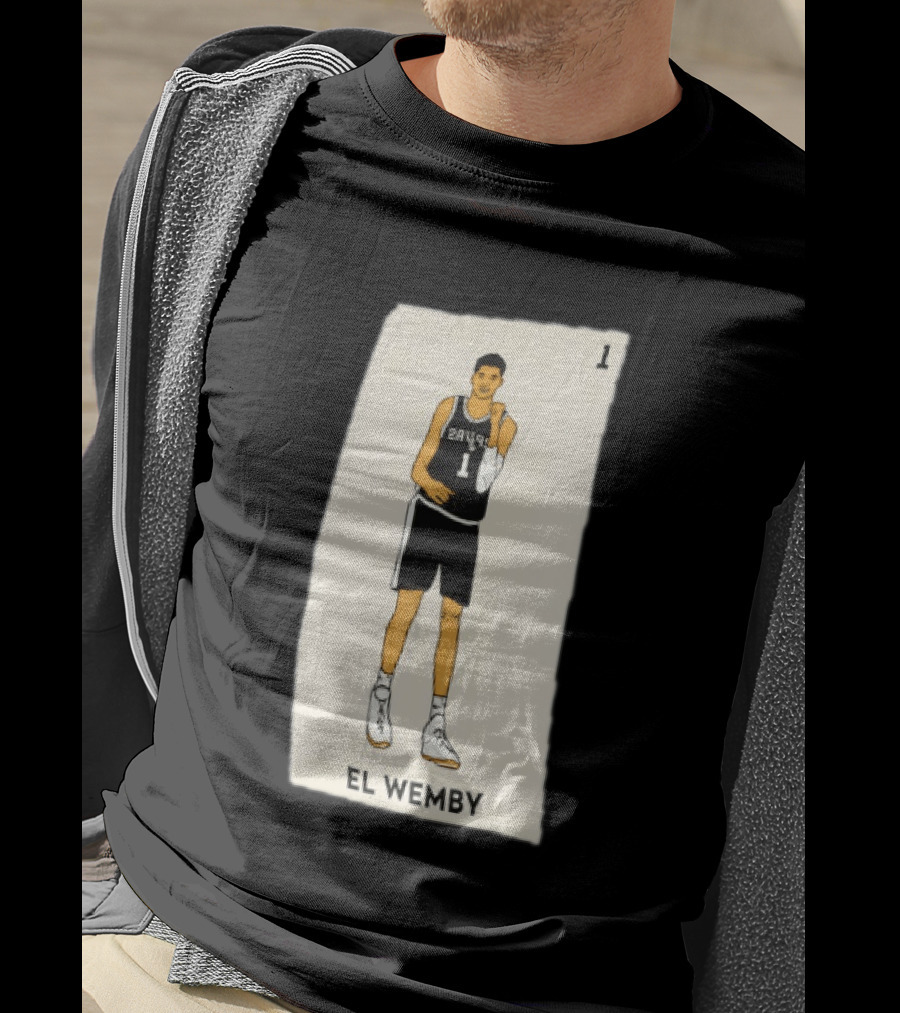 El Wemby Victor Wembanyama San Antonio Spurs Basketball 1 NBA Card T-Shirt