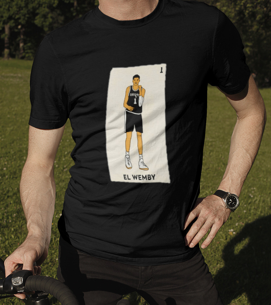 El Wemby Victor Wembanyama San Antonio Spurs Basketball 1 NBA Card T-Shirt