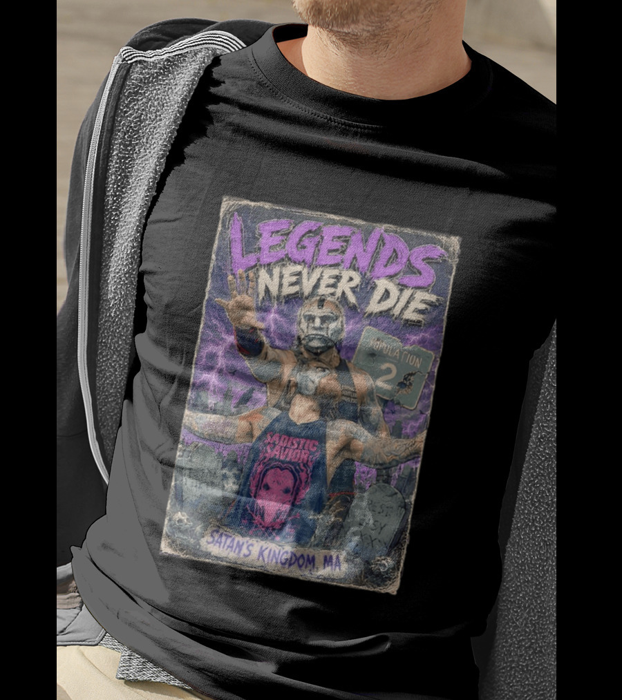 Legends Never Die Sadistic Savior Satan's Kingdom MA Penta El Zero Miedo T-Shirt