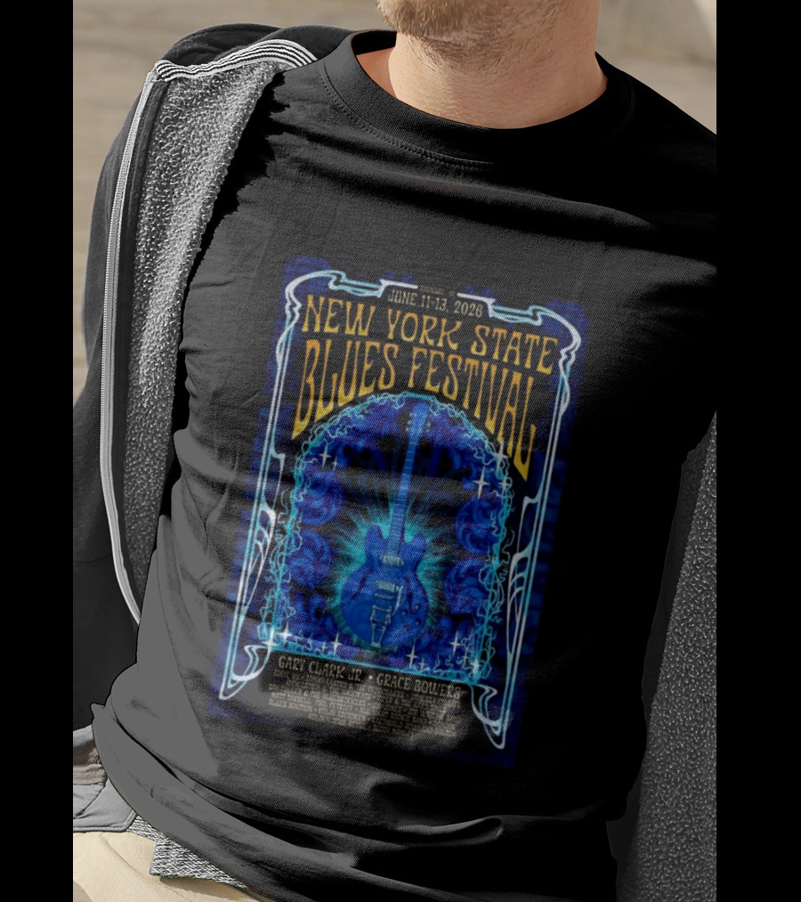 New York State Blues Festival June 11 13 2026 Syracuse NY Featuring Gary Clark Jr Grace Bowers T-Shirt