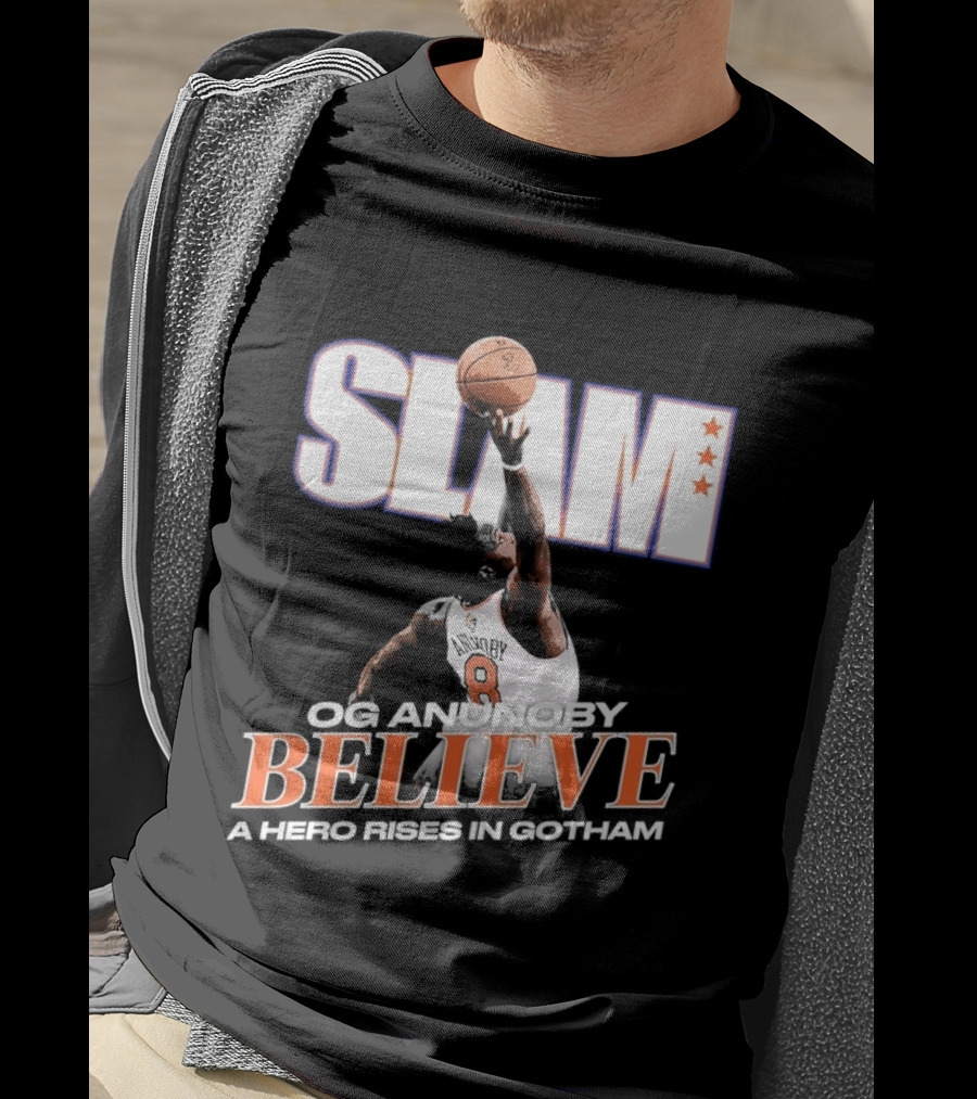Slam Og Anunoby Believe A Hero Rises In Gotham T-Shirt