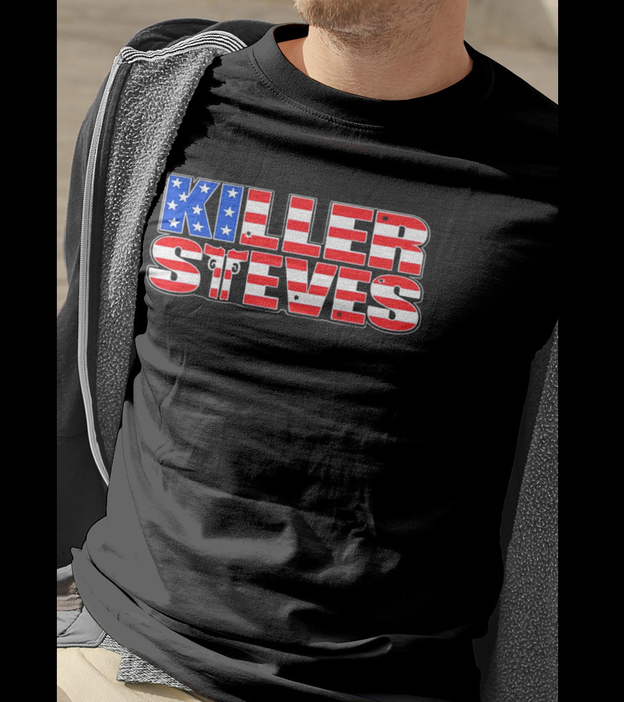 Killer Steves American Flag Stars And Stripes T-Shirt